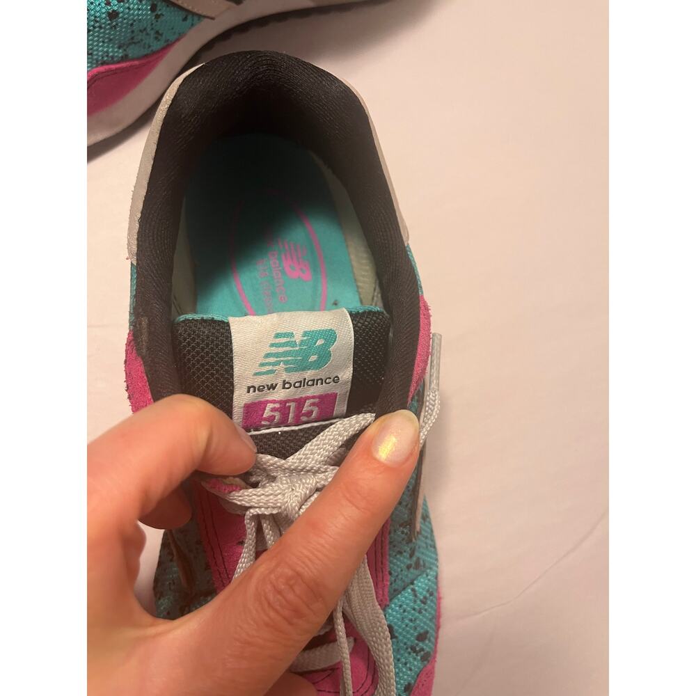 New Balance X UO 515 Airbrush Graffiti Running Sneaker Teal & Pink Women's sz. 8 - Picture 7 of 11